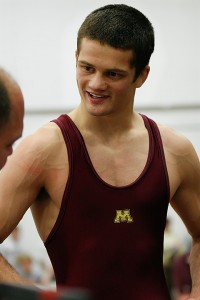 Ness talks to a referee after his match with Paul Bjorkstrand.