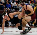 Ness grapples with Pedretti.