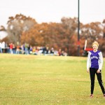 Winona State sophomore Jessica Young before the start of the 2012 NSIC Cross Country Championships on October 20, 2012. Young finished a school-best seventh-place.