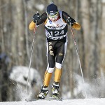 St. Olaf Skier Jake Brown competes during a cross country skiing race, January 25, 2014.